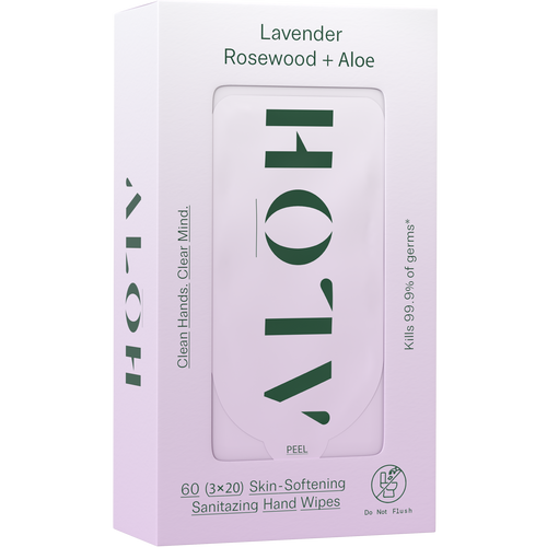 Lavender Rosewood + Aloe Skin-Softening Sanitizing Hand Wipes