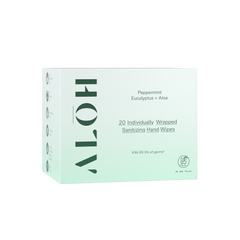 Peppermint Eucalyptus + Aloe Individually Wrapped Sanitizing Hand Wipes