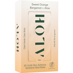 Sweet Orange Bergamot + Aloe Skin-Softening Sanitizing Hand Wipes