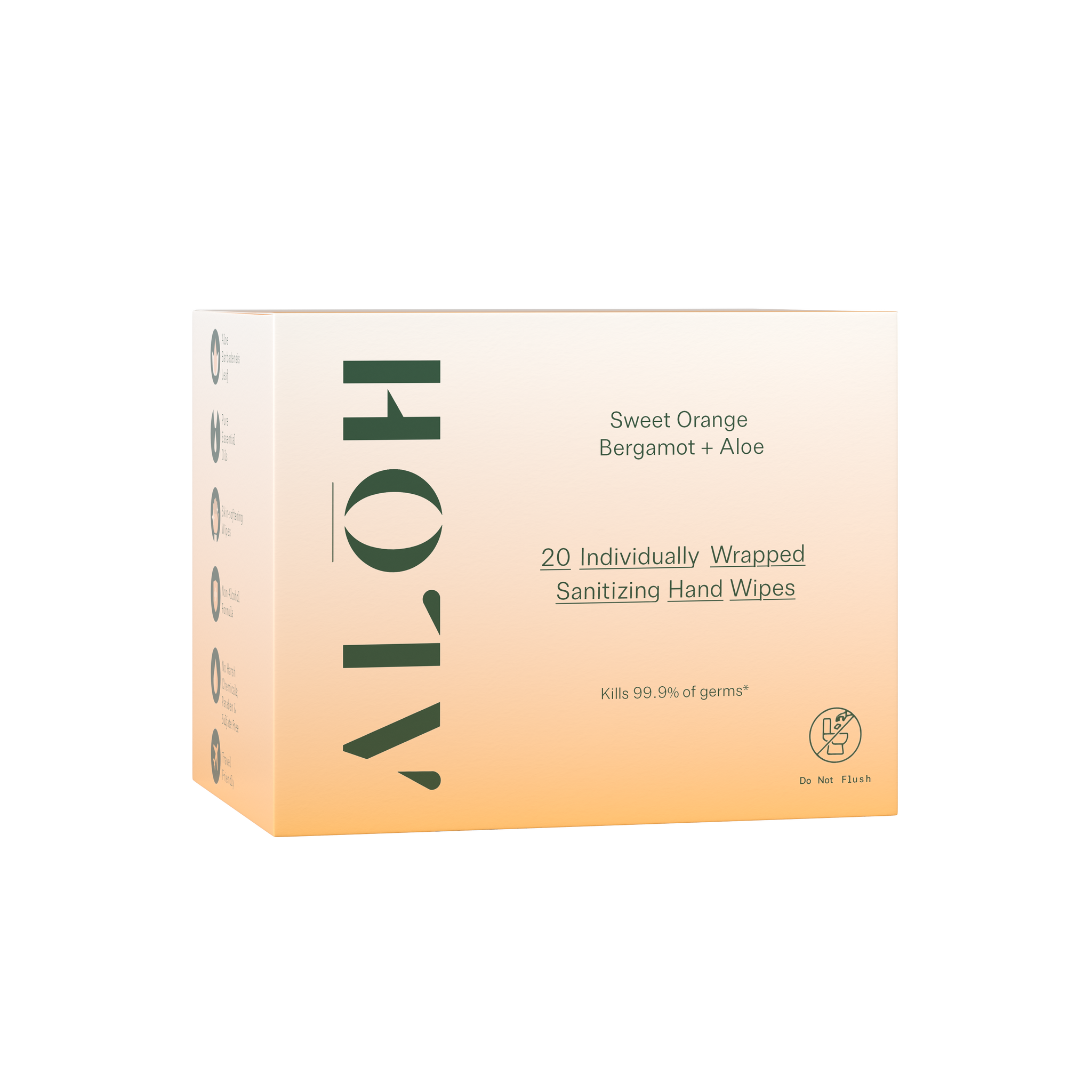 Sweet Orange Bergamot + Aloe Individually Wrapped Sanitizing Hand