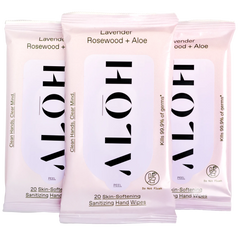 Lavender Rosewood + Aloe Sanitizing Hand Wipes