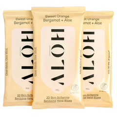 Sweet Orange Bergamot + Aloe Sanitizing Hand Wipes